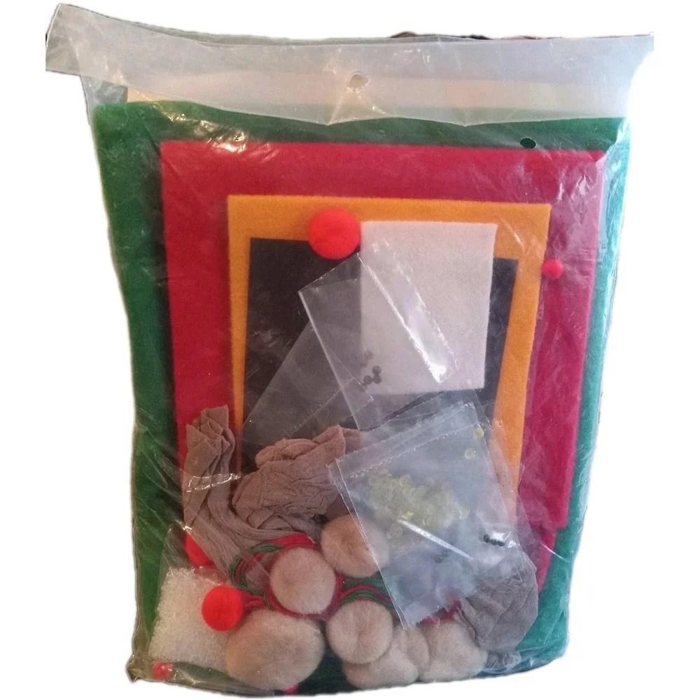 Hobby Kraft Christmas 12 inch Green Felt Holly Wreath Craft‎ Kit #9800 Menagerie
